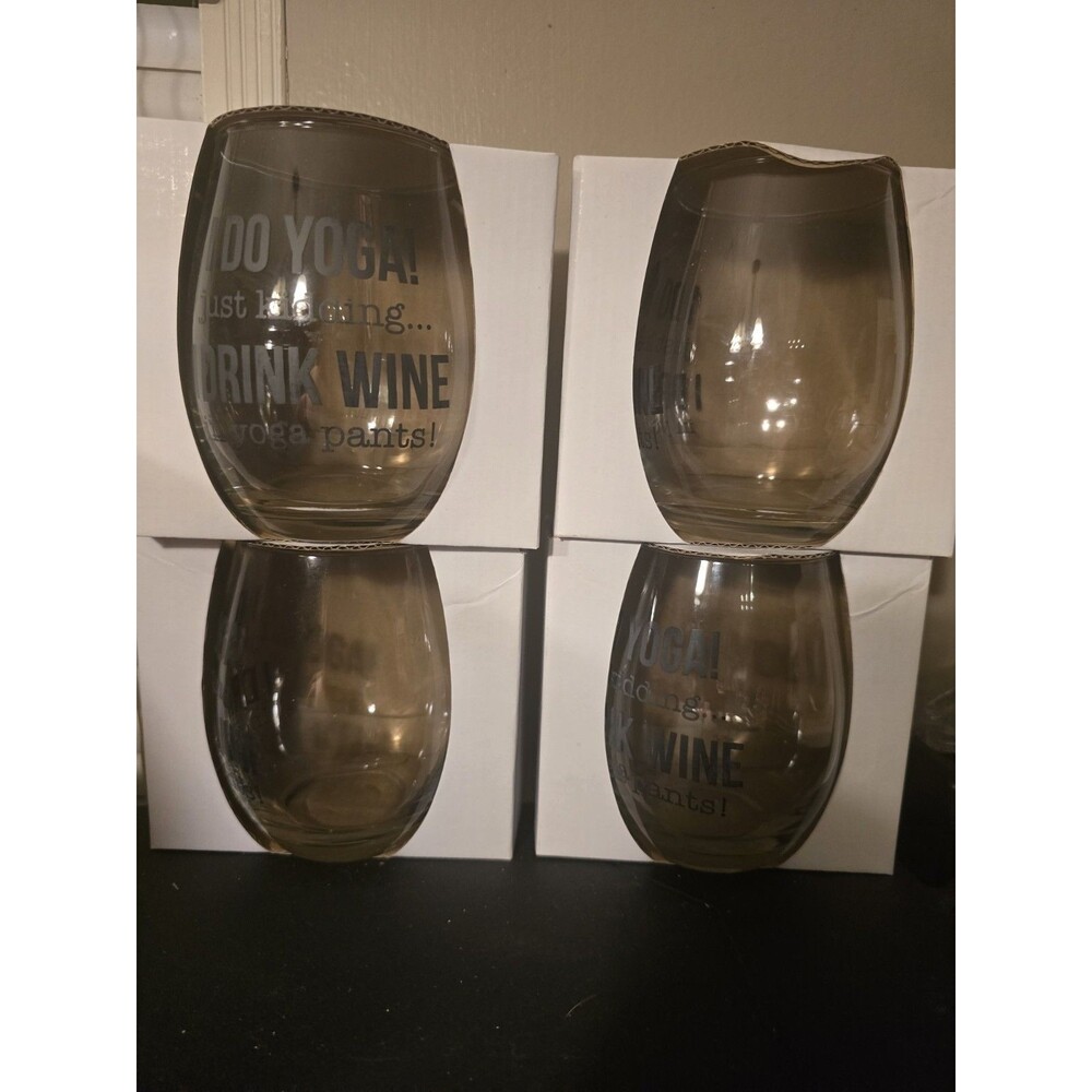 stemless wine glasses Bundle of 4